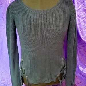 Navy Sweater Shirt Knitted